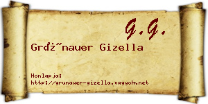 Grünauer Gizella névjegykártya