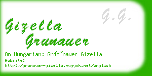 gizella grunauer business card